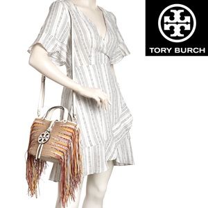 Tory Burch Miller Fringe Mini Bucket Bag✨Brand new